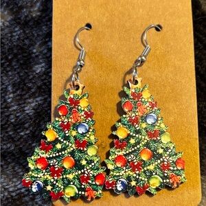 Festive Christmas Tree Earrings